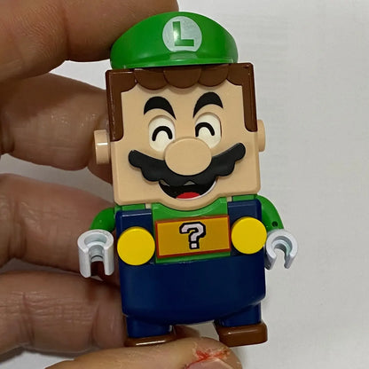 Super Mario Bros Luigi  Action Figure Assembled Model Toys mark box Dolls Childrenhand Holiday gift  Birthday Gifts spiderman