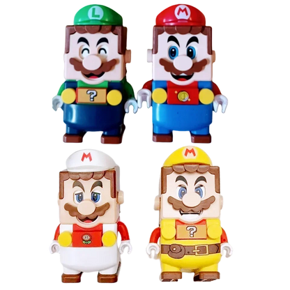 Super Mario Bros Luigi  Action Figure Assembled Model Toys mark box Dolls Childrenhand Holiday gift  Birthday Gifts spiderman
