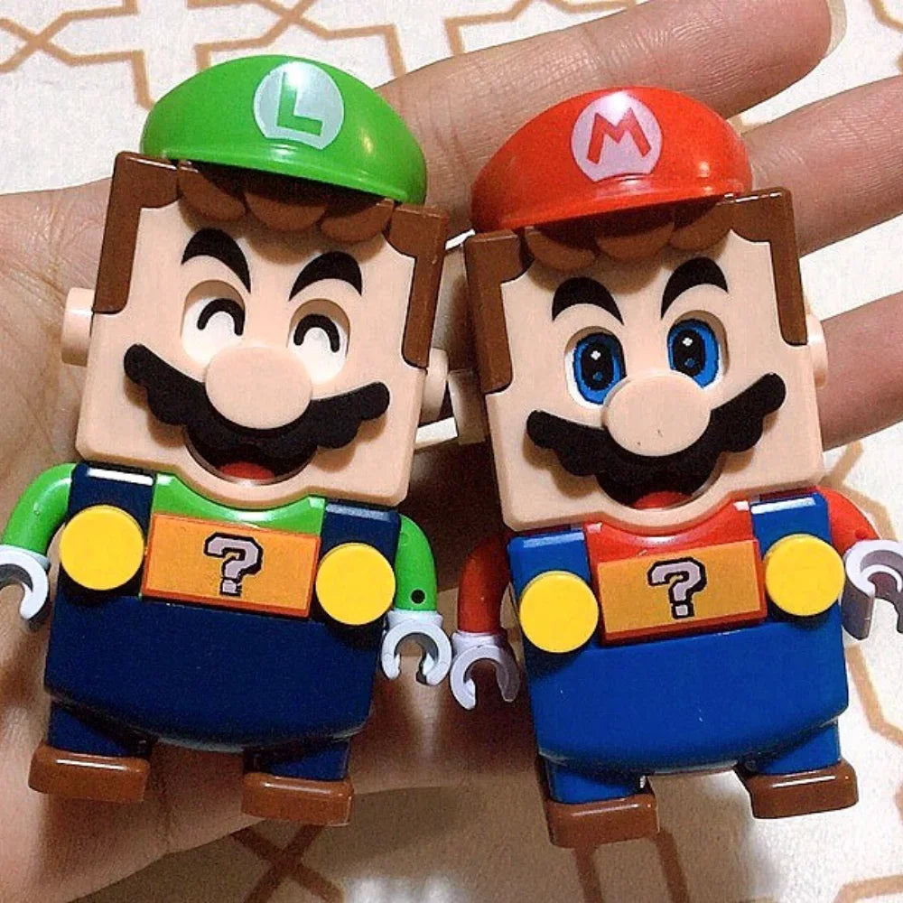 Super Mario Bros Luigi  Action Figure Assembled Model Toys mark box Dolls Childrenhand Holiday gift  Birthday Gifts spiderman
