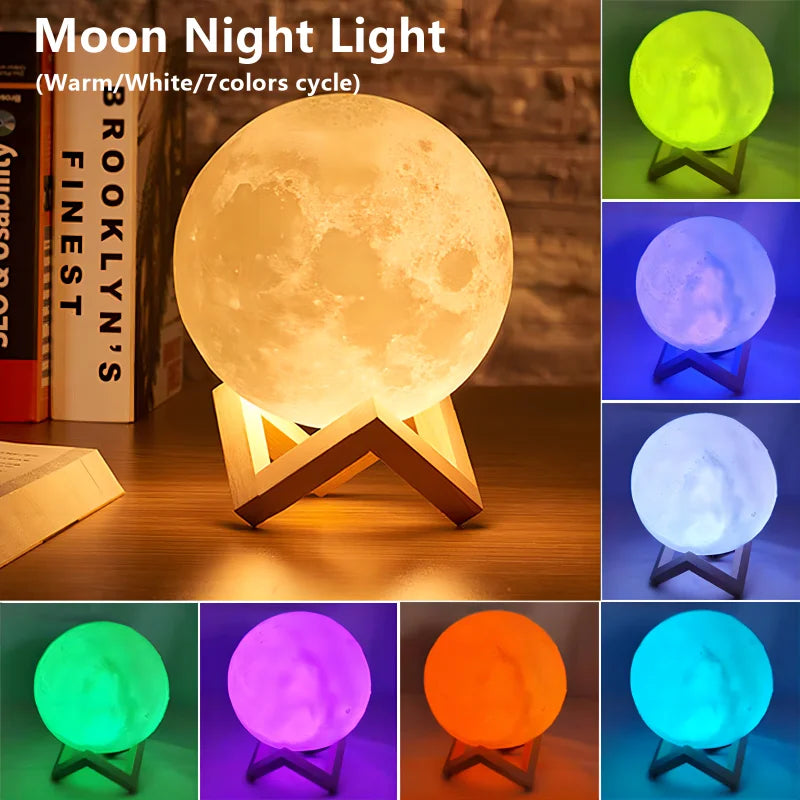 LUNA LED PARA DECORACION DE HOGAR